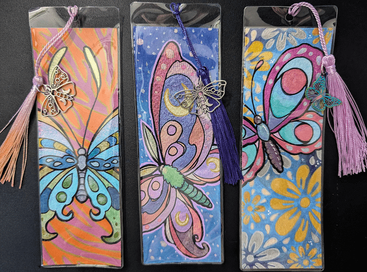 Watercolor Bookmark: Nightsong Moths Set 4 product image (1)