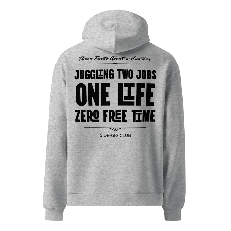 Three Facts About a Hustler Oversized Hoodie - Streetwear Edition in Vivid Black product image (1)