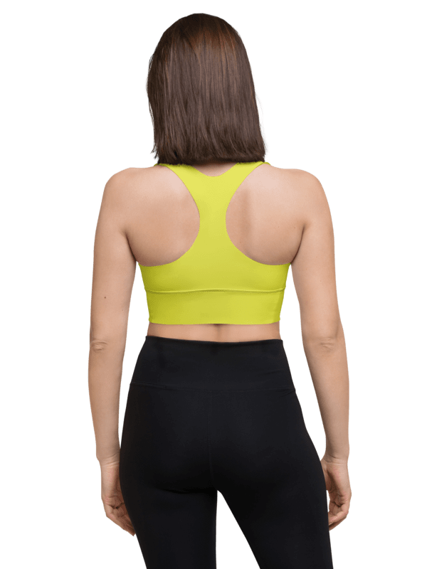 Sunshine Yellow Longline Sports Bra product image (6)