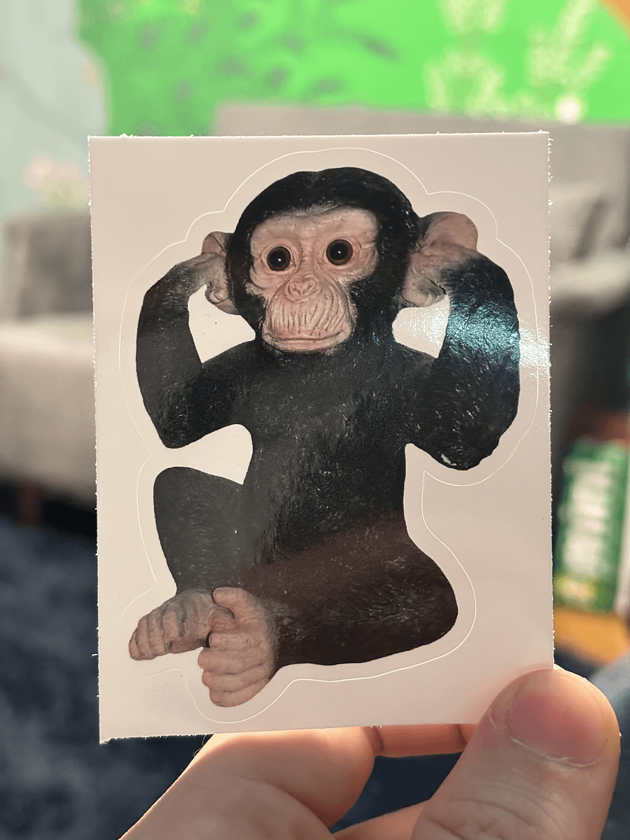 cursed ape sticker product image (4)