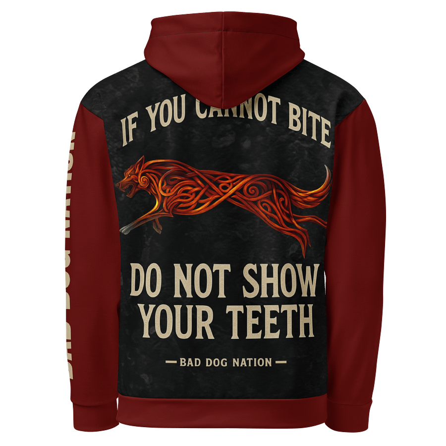 You Cannot Bite (Alternate sleeve color) - Premium Adult Unisex All Over Print K9 Hoodie product image (1)
