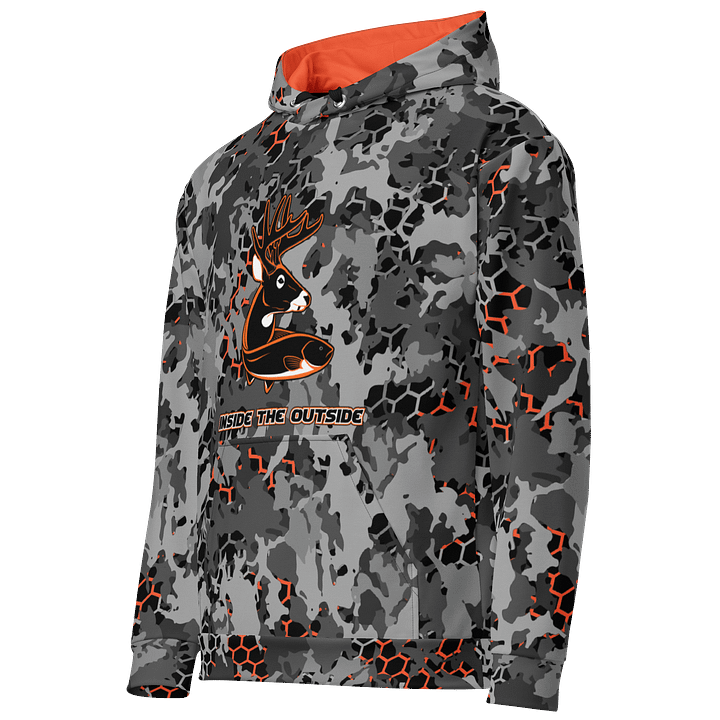 Greyscale Orange Camo Hoodie product image (2)
