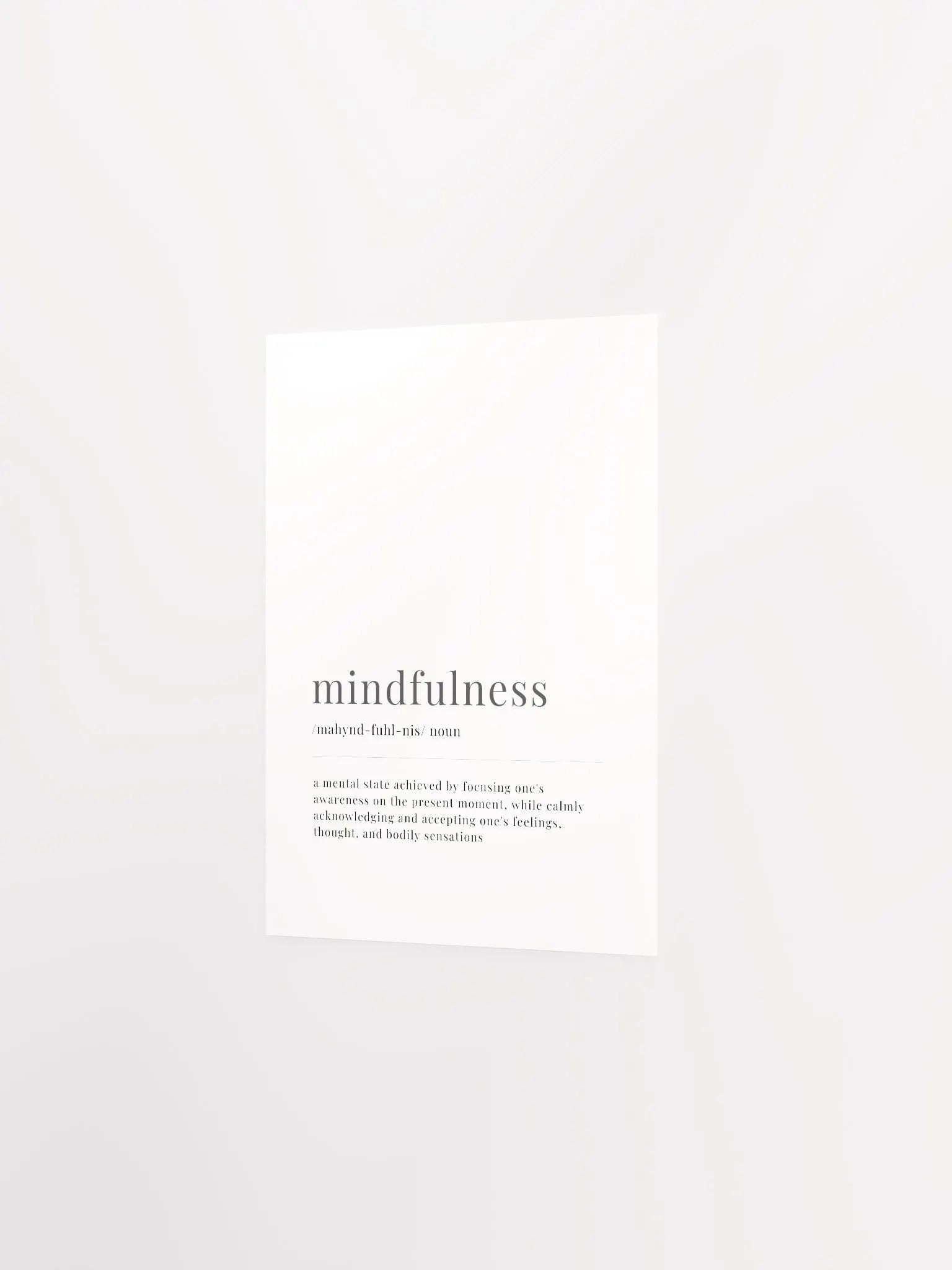 Mindfulness Definition Poster Print product image (13)