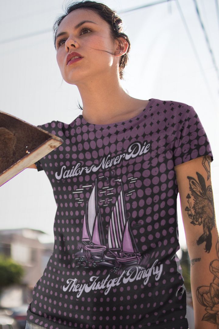 Sailors Never Die They just get Dinghy All Over Print T-shirt product image (1)