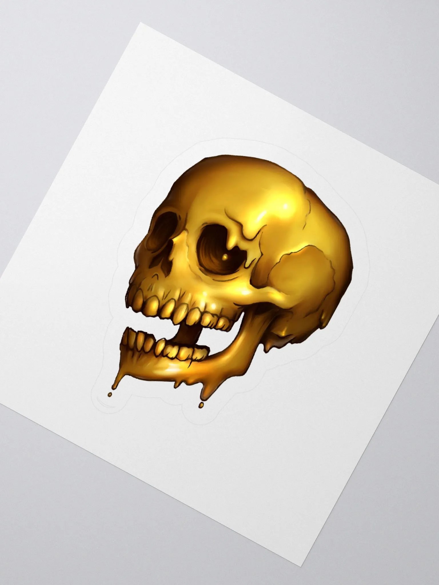 Gold Skull Sticker product image (4)