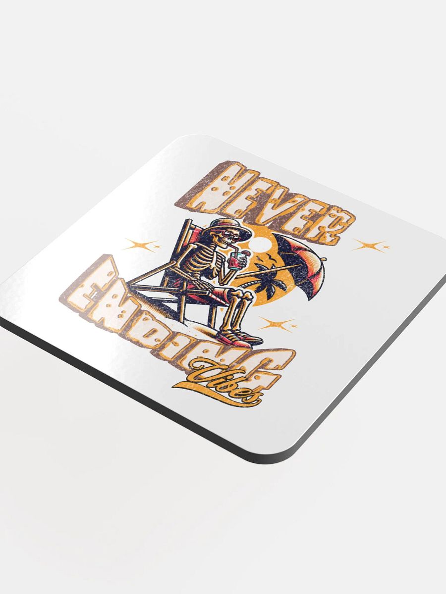 Never Ending Vibes Skeleton Sunkissed Cork Coaster product image (4)