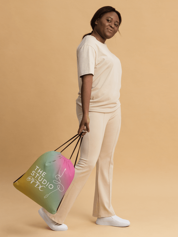 Drawstring Dance Bag | Multicolour Gradient with White Logo product image (3)
