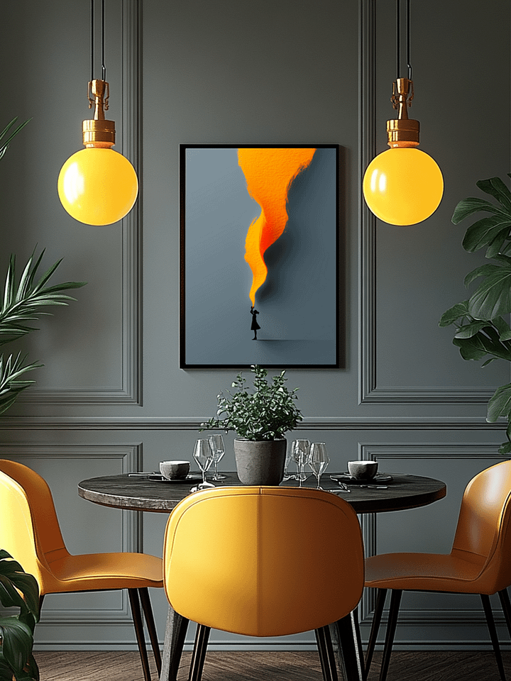 Flame of Imagination Framed Matte Wall Art Canvas product image (2)