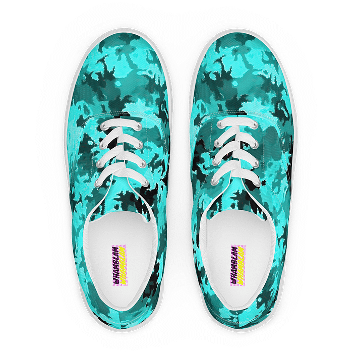 Azure Camo Men's Canvas Shoes product image (1)