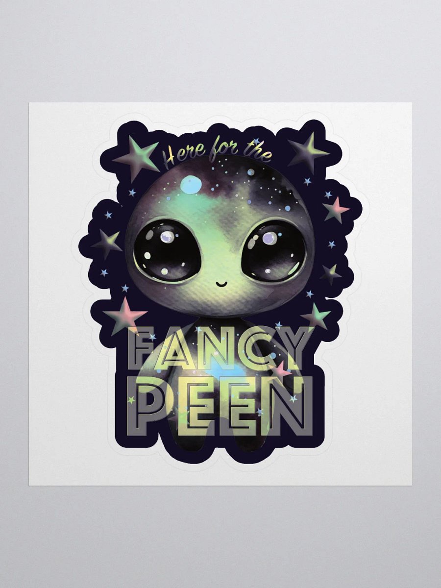 Fancy Alien Sticker (Silver/Green Dude) product image (2)