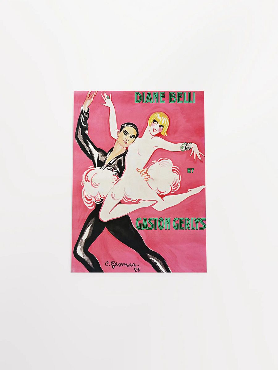 Vintage 1925 Cabaret Poster "Diane and Gaston" product image (10)