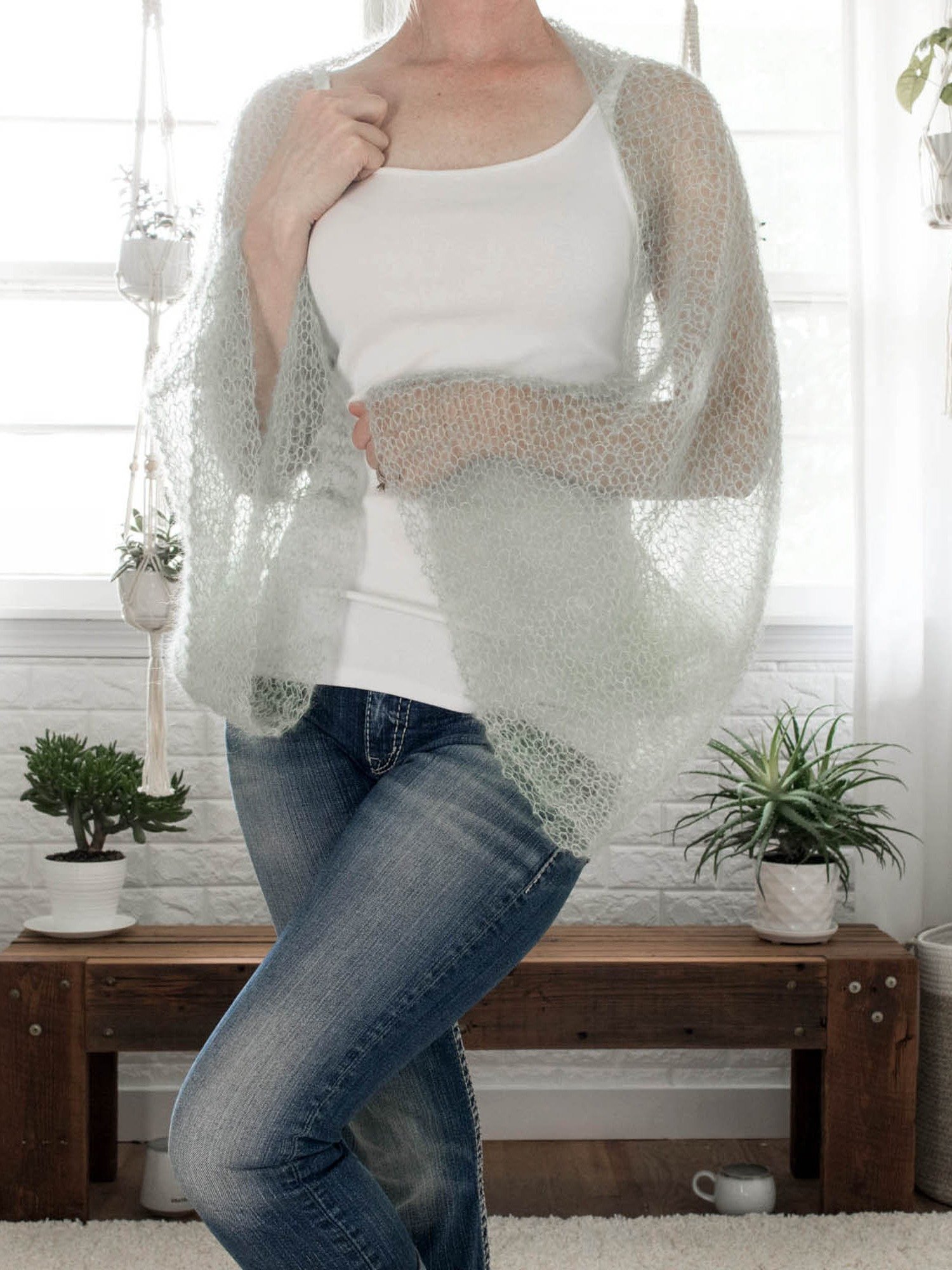 Easy Summer Shrug Knitting Pattern - Summertide product image (1)