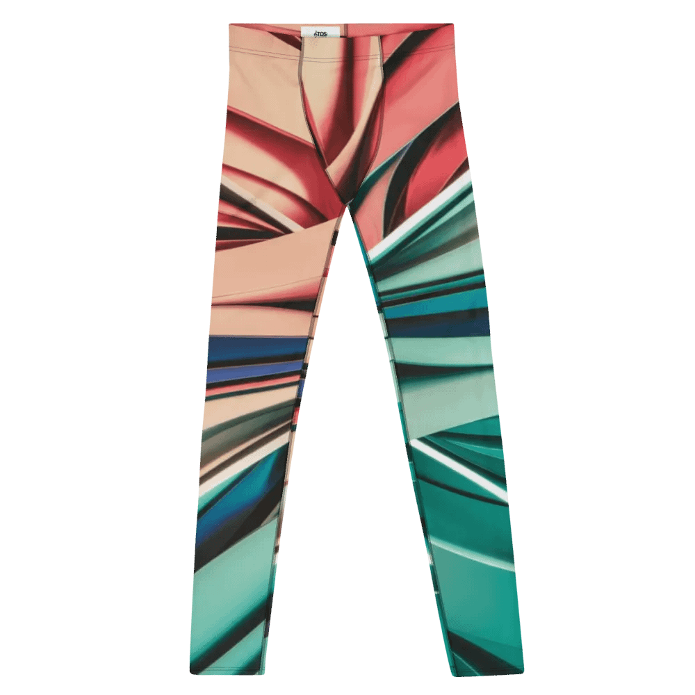 Men's Performance Slim Fit Leggings with Abstract Multicolour Design - TDS Music Exclusive product image (3)