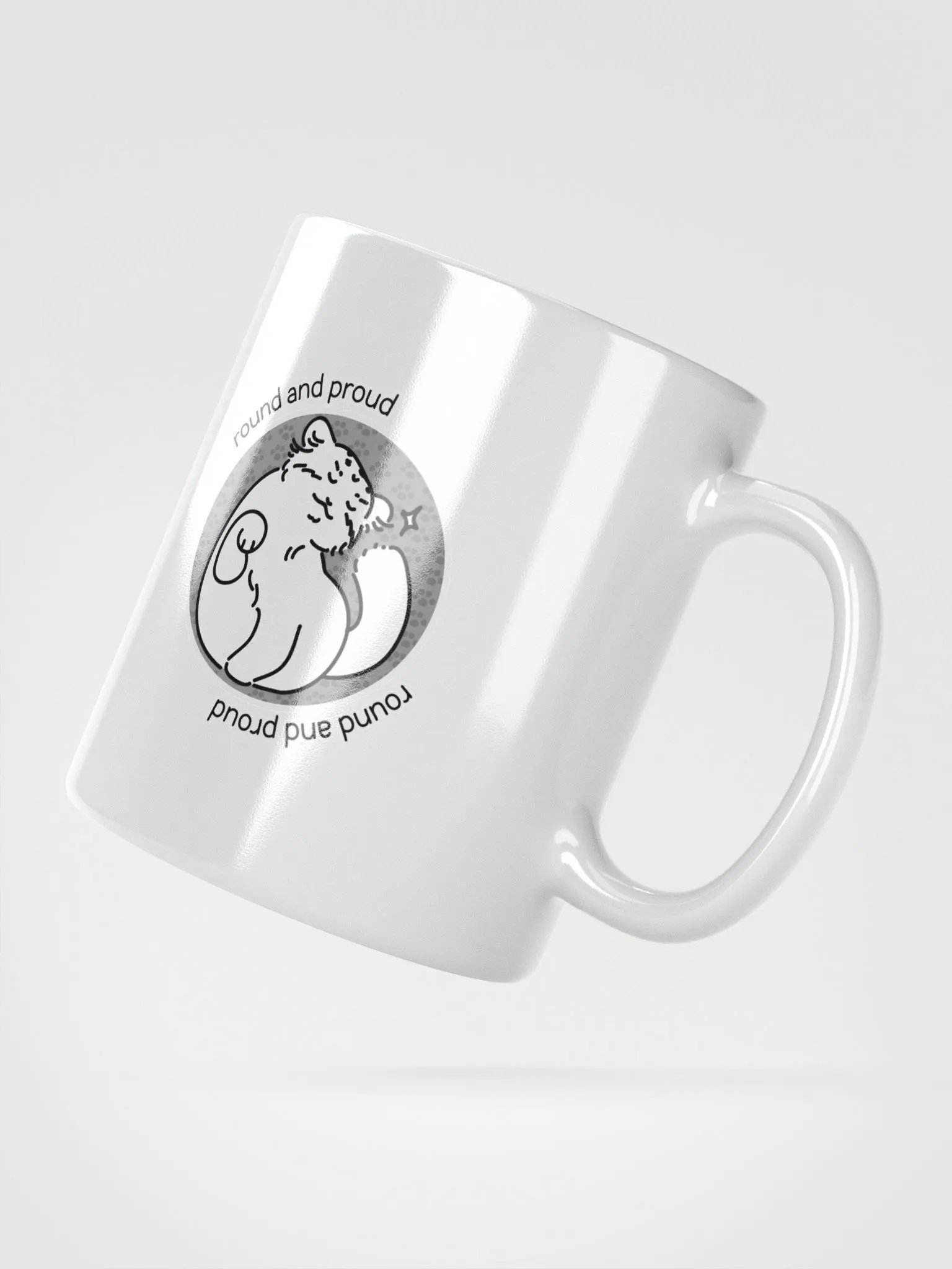 Round and Proud Manul Unlabeled Version - White Mug product image (6)