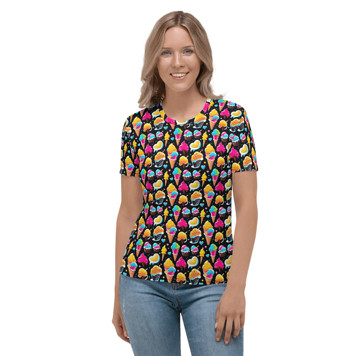 Ice Cream Pattern All Over Print T-shirt product image (2)