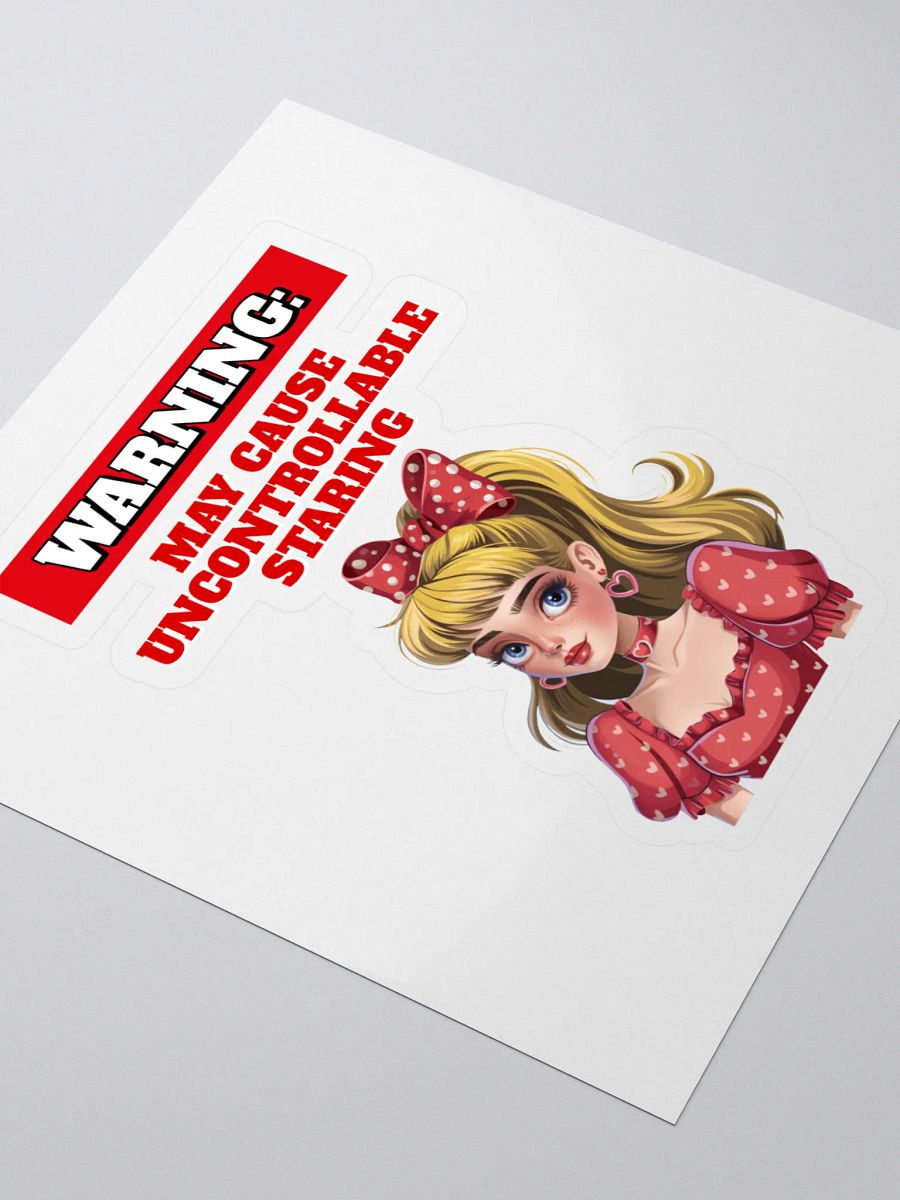 Warning: May Cause Uncontrollable Staring - Funny Sticker product image (3)