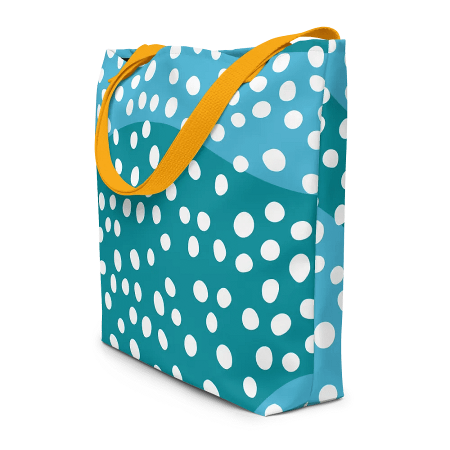 Turquoise Dot Clusters Large Tote Bag product image (8)