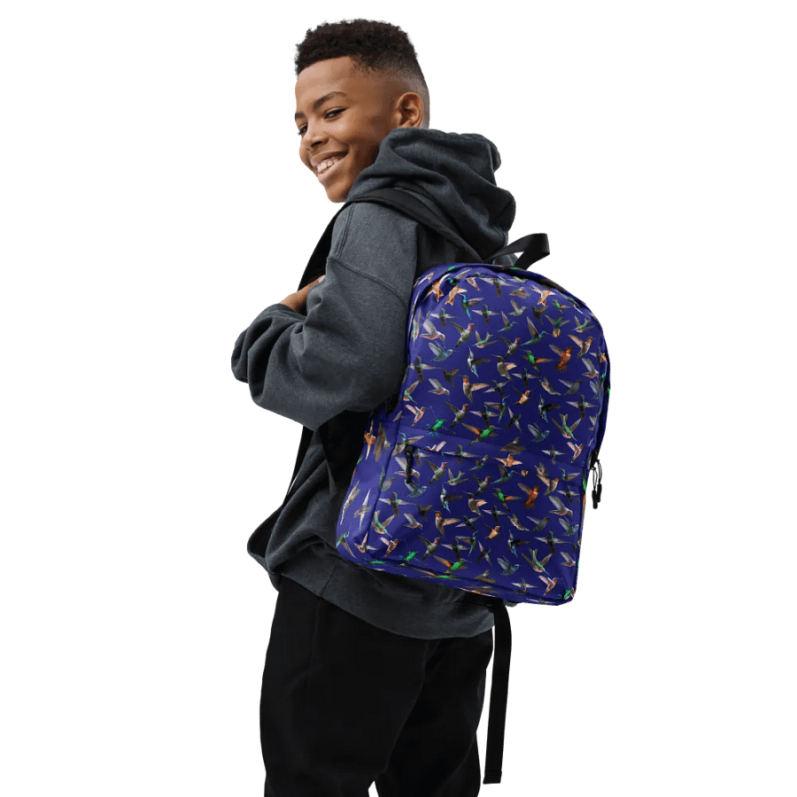 Navy Hummingbird Haven Backpack for birders friends product image (7)