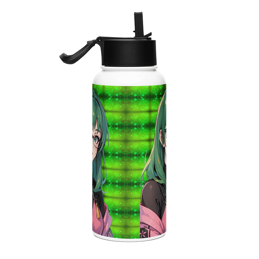 (Green WAIFU) K Stainless Steel Water Bottle with a Straw Lid product image (4)