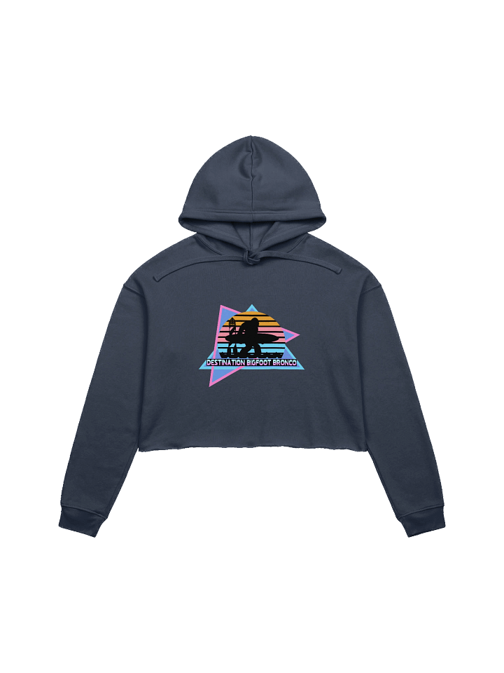 Destination Bigfoot Bronco Retro-Inspired Bella+Canvas Fleece Women's Crop Hoodie (Multiple Colors Available) product image (1)