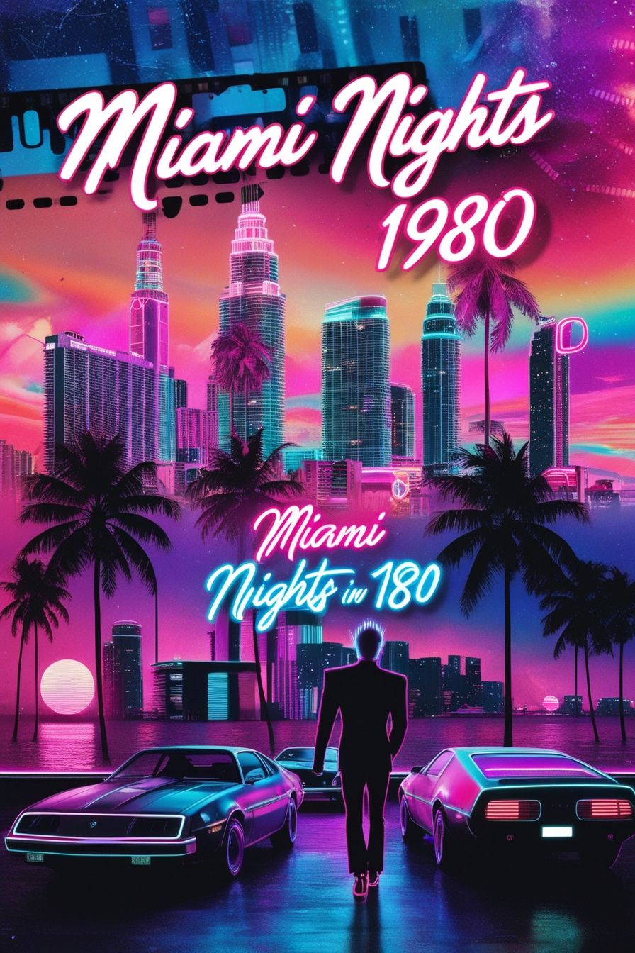 80s Synthwave - Neon Nights Collection - Miami Nights 1980 product image (1)