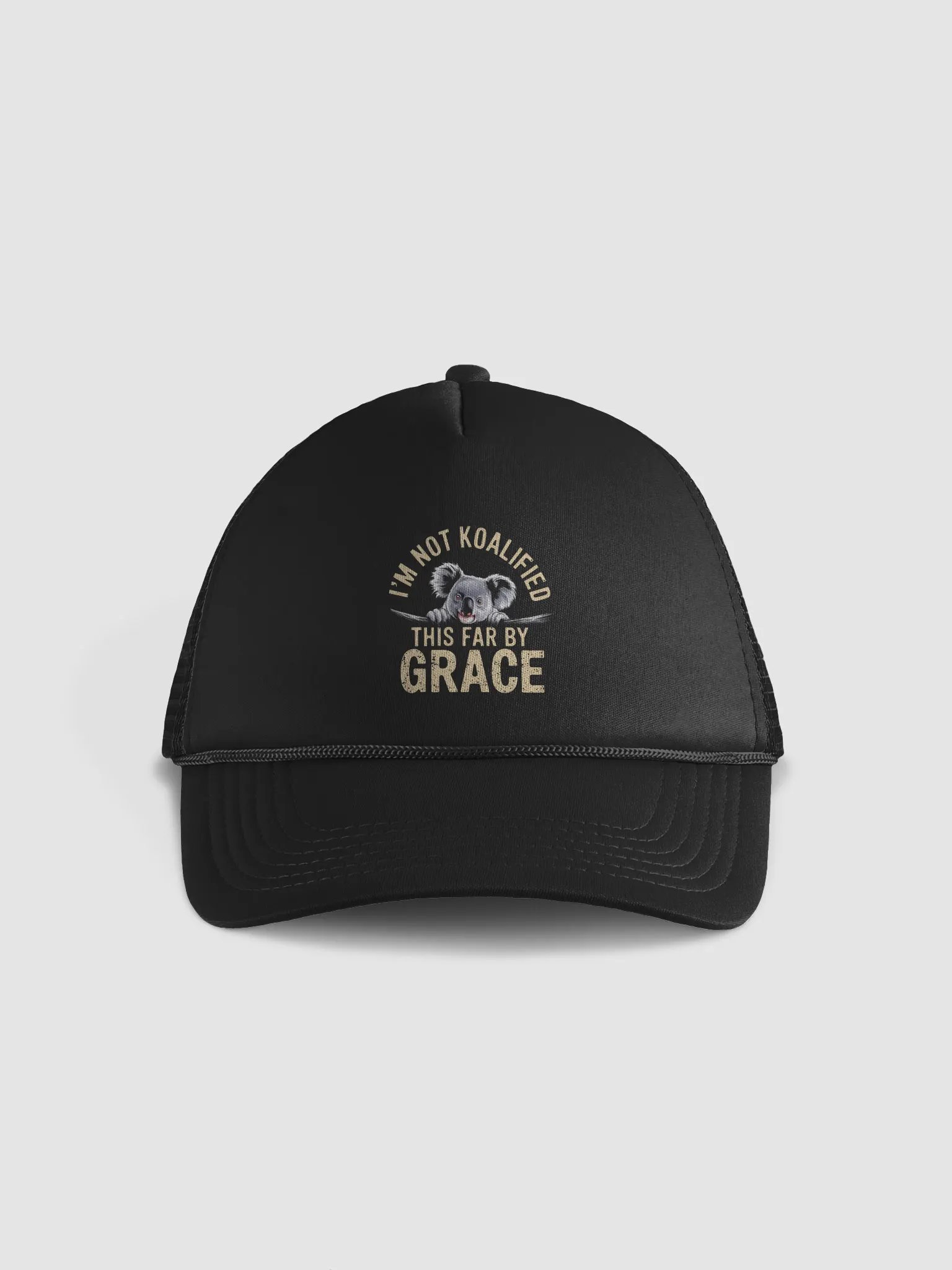 This far by Grace. I'm Not koalified Foam Trucker Hat product image (1)