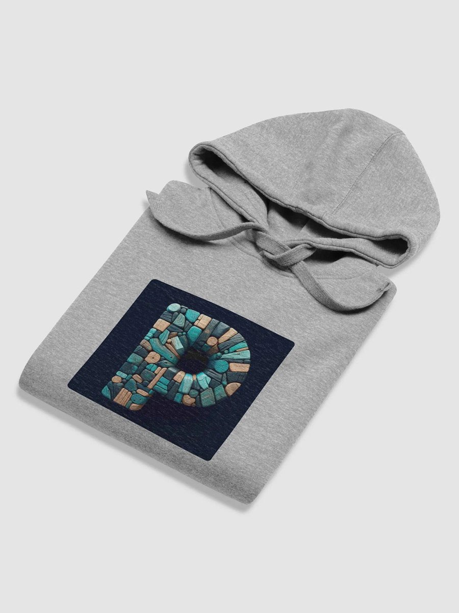 Dimensional Wooden Block 'P' Hoodie | AI Design initial P product image (6)