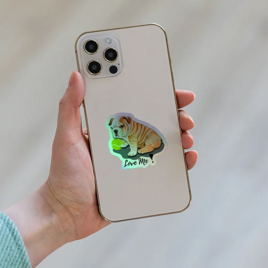 Bulldog Bliss Holographic Sticker Set product image (8)