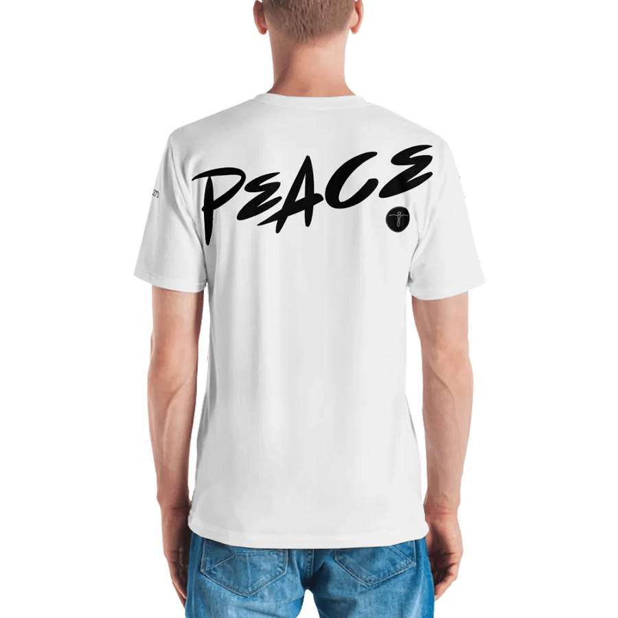 Love & Peace - White - Crew Neck T-Shirt product image (2)