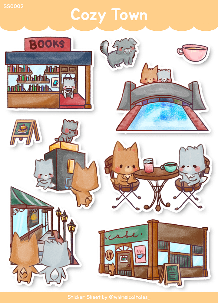 Cozy Town | Sticker Sheet product image (1)
