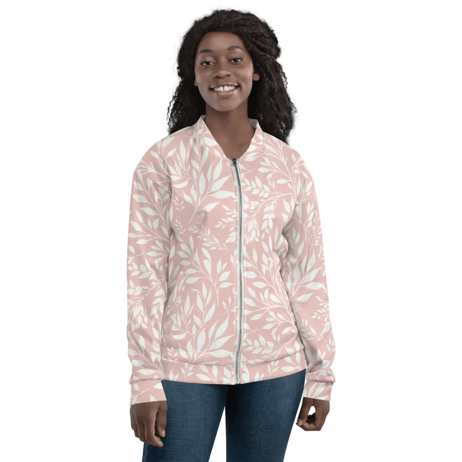 Branches Blush Pink Bomber Jacket product image (8)
