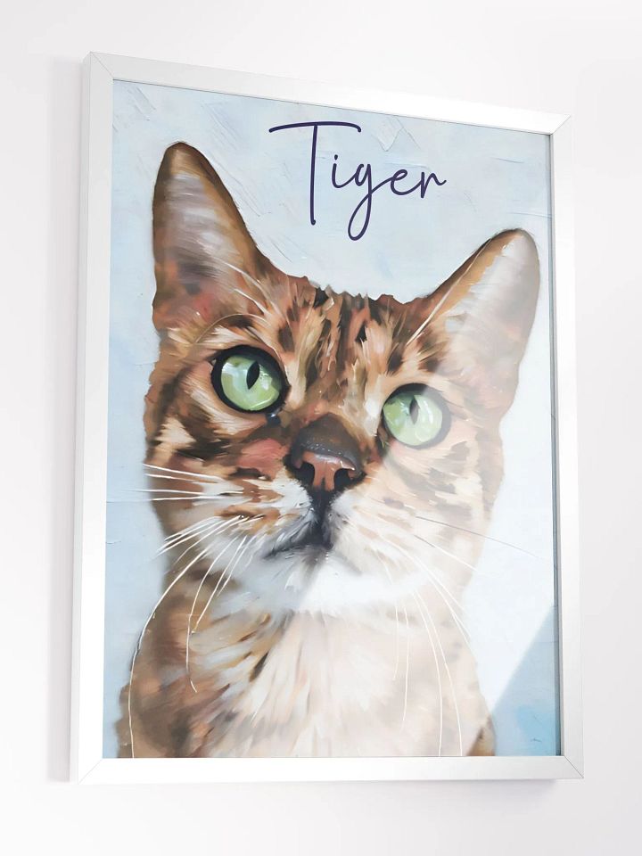 YOUR CAT! / FRAMED HIGH-QUALITY MATTE POSTER / PERSONALIZED NAME / DIGITAL ART / 18" X 24" product image (2)