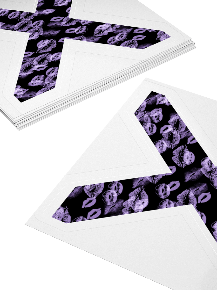 Black X Lilac Lipstick Kisses | Kiss-cut Sticker product image (4)