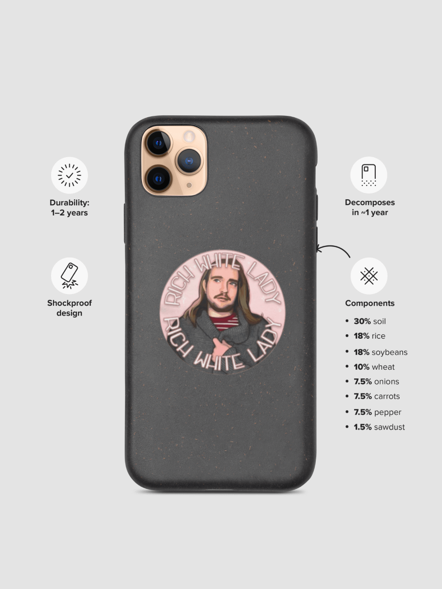 Rich White Lady Biodegradable iPhone Case product image (2)