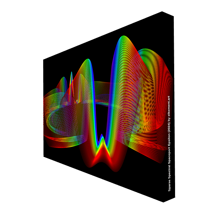 Sparse Spectral Spaceport Epsilon - Diffraction Curves Physics Art Canvas Print product image (2)