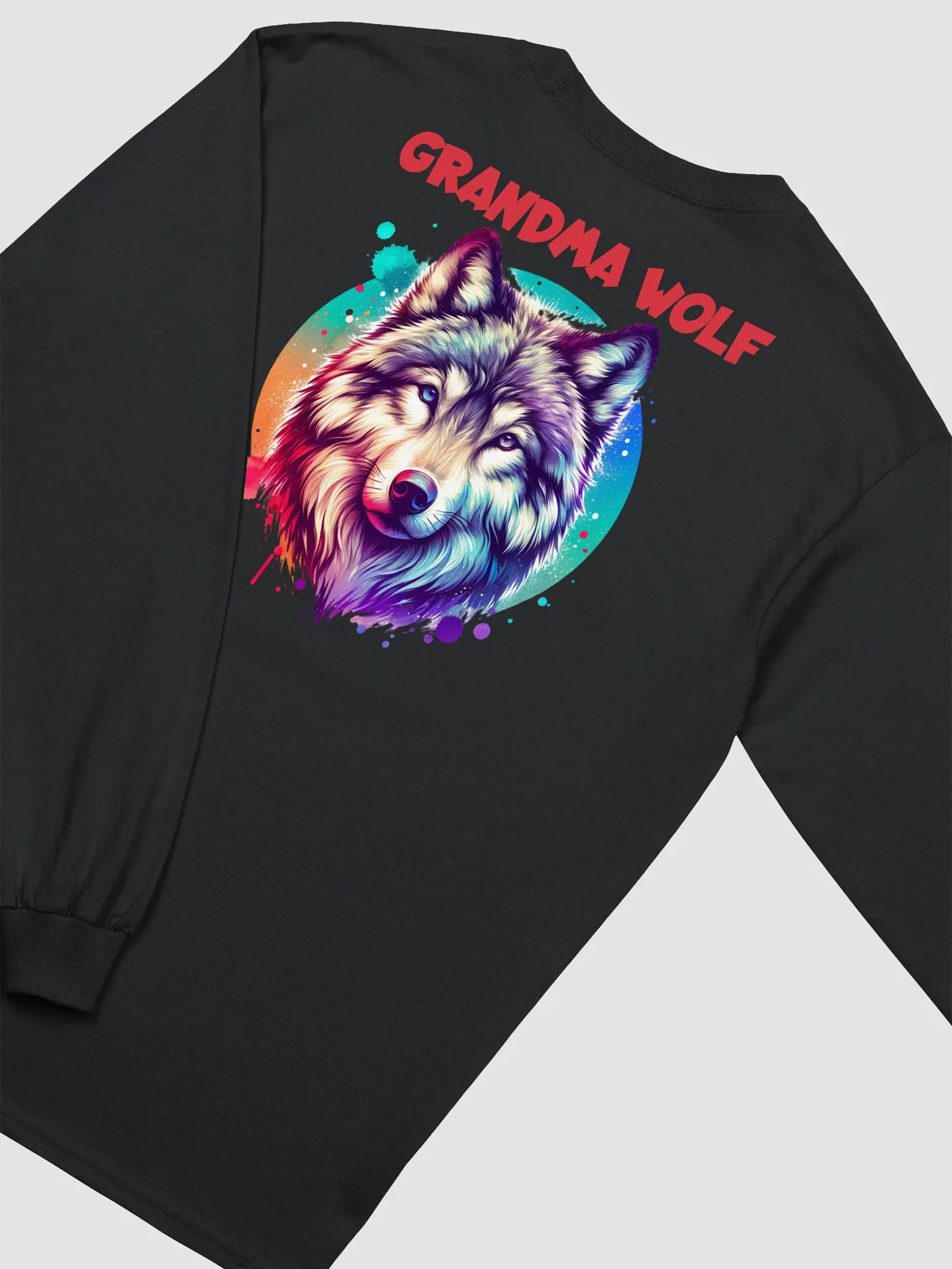 Grandma Wolf Splatter Long Sleeve Tee product image (18)
