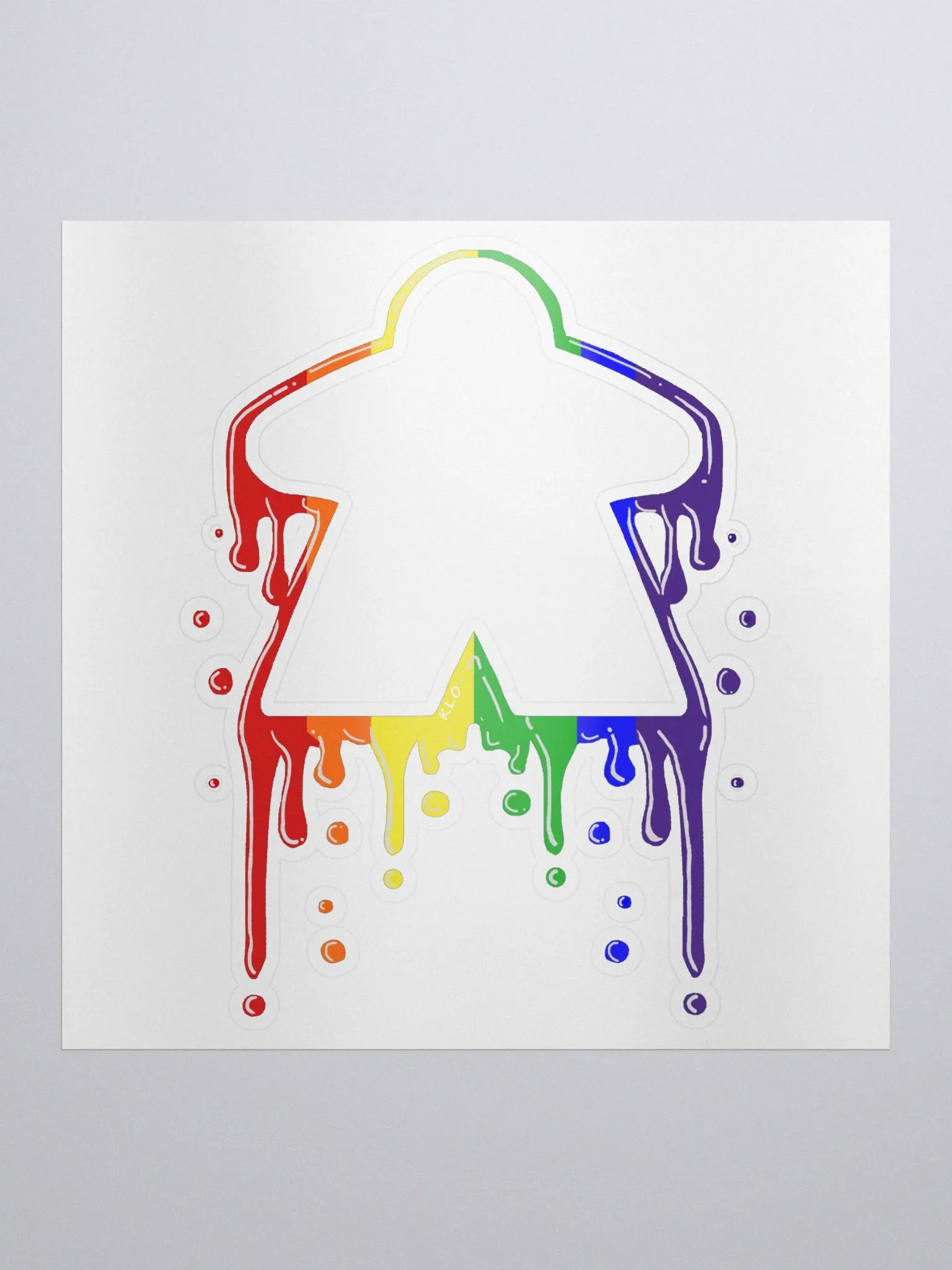 Drippy Rainbow Meeple Sticker product image (2)