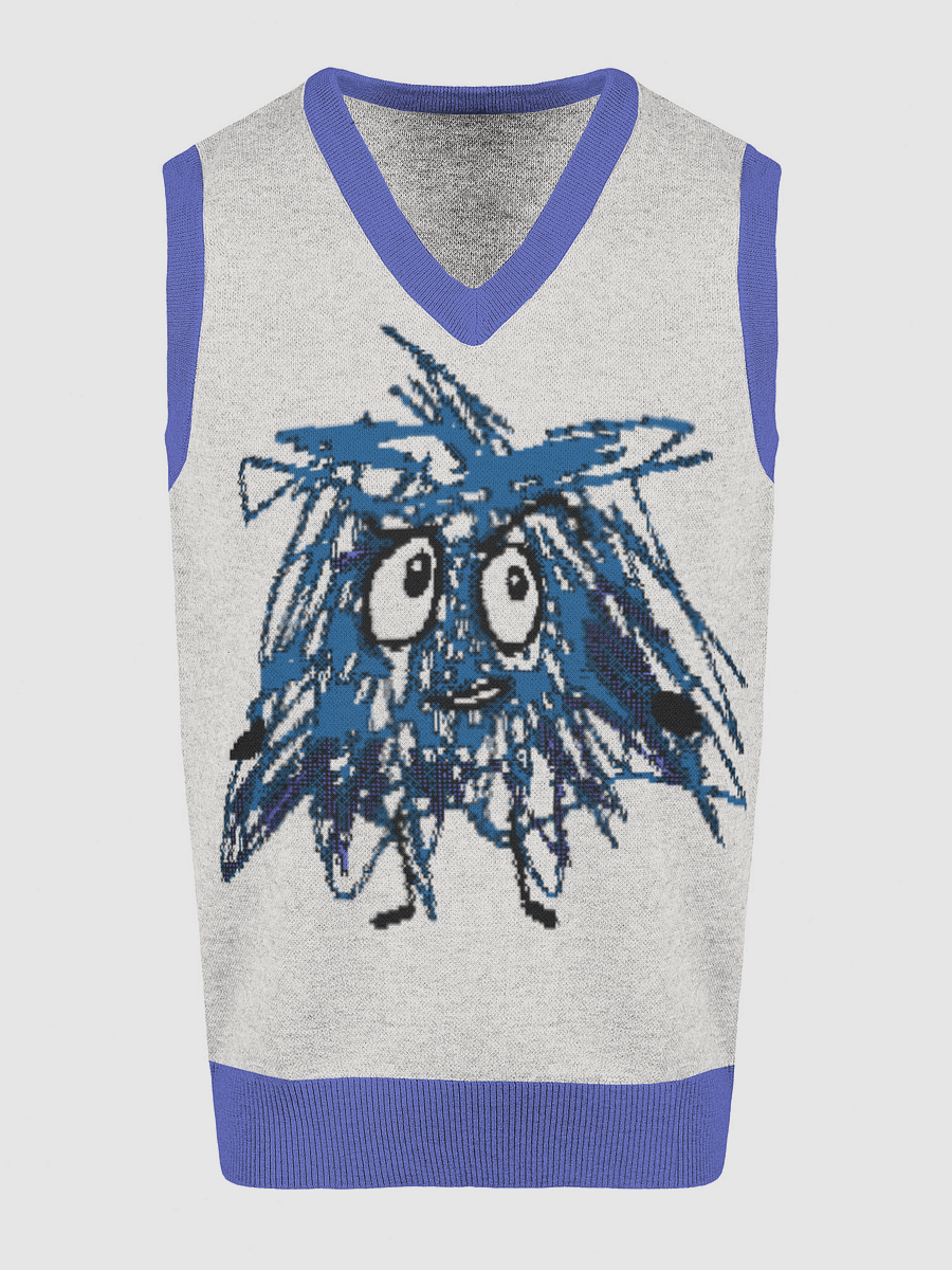 Scribble Eye V-Neck Vest product image (12)