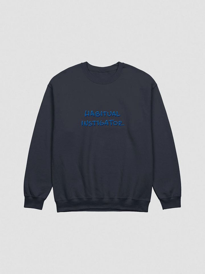 HABITUAL INSTIGATOR (lg. design, royal thread) embroidered crewneck product image (10)
