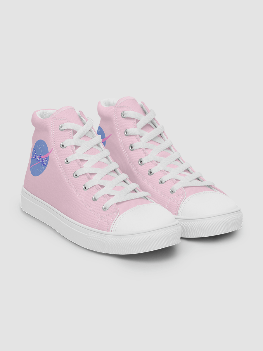 Pink Starbright The Band Women's High Top Canvas Shoes product image (21)
