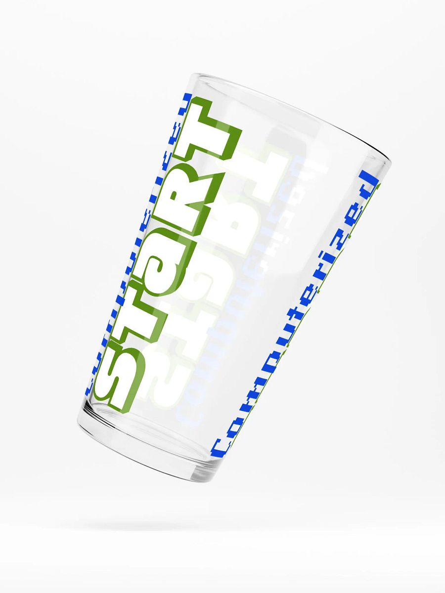 Computerized Start™ Vertical Logos Shaker Pint Glass product image (5)