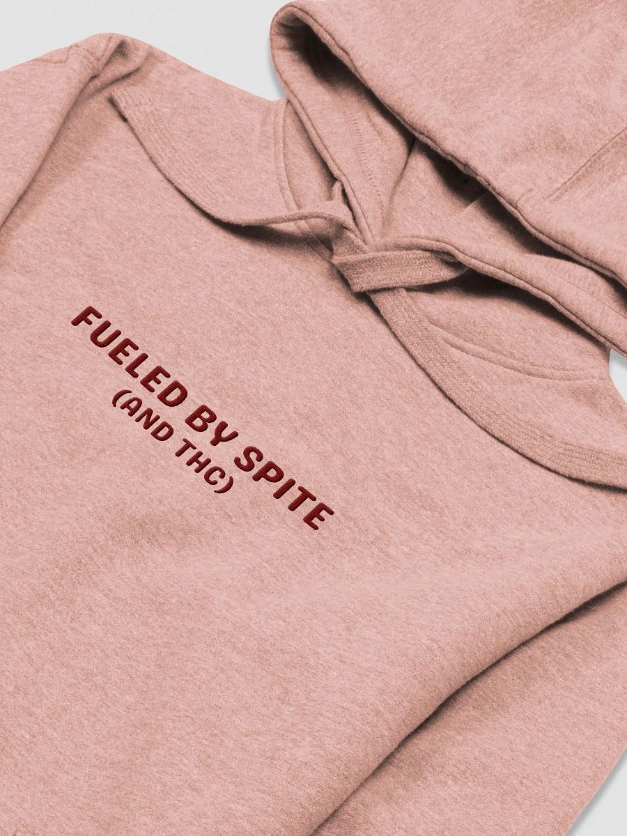 FUELED BY SPITE (maroon thread) embroidered heavyweight hoodie product image (5)