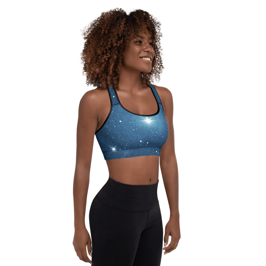 Starry Night Sky Padded Sports Bra product image (7)
