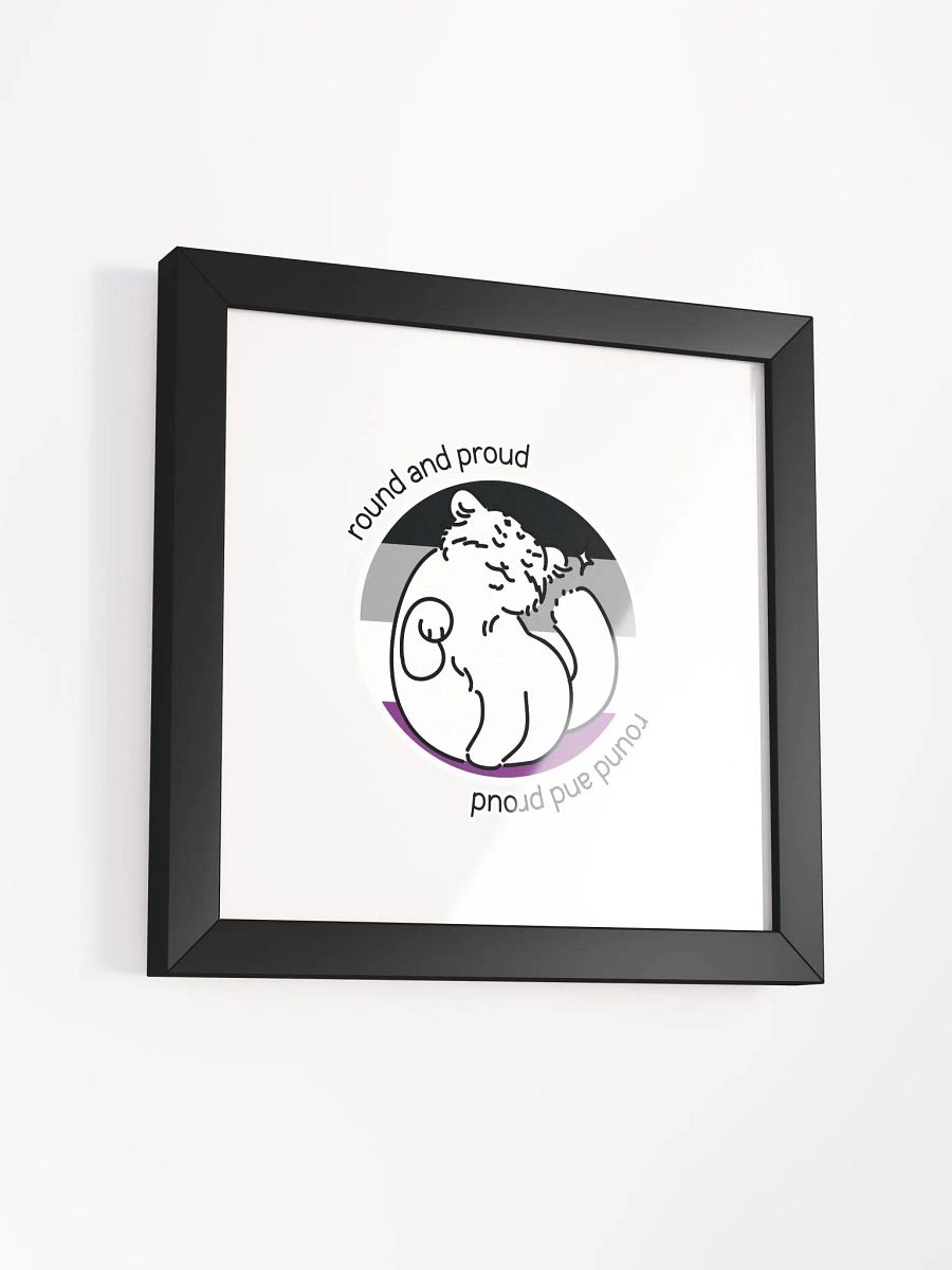 Round and Proud Manul Asexual Version - Framed Print product image (9)