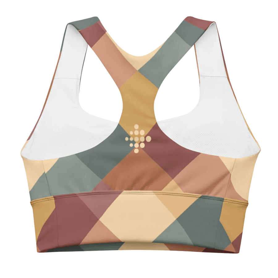 Abstract pastel geometric Longline Sports Bra product image (3)
