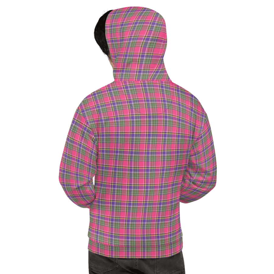 Pink and Purple Vintage Plaid Hoodie product image (9)