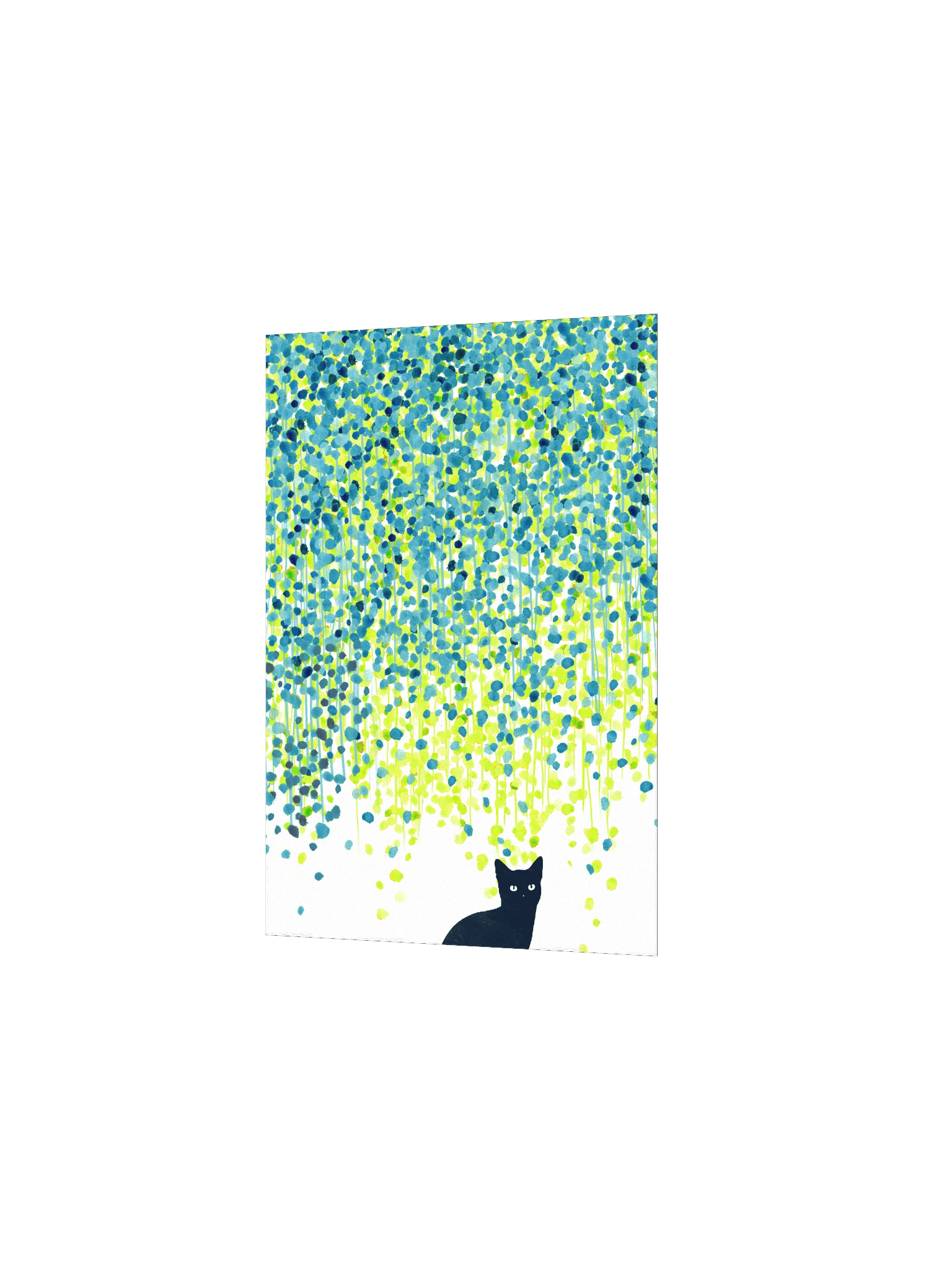 A black cat in the garden art print product image (11)