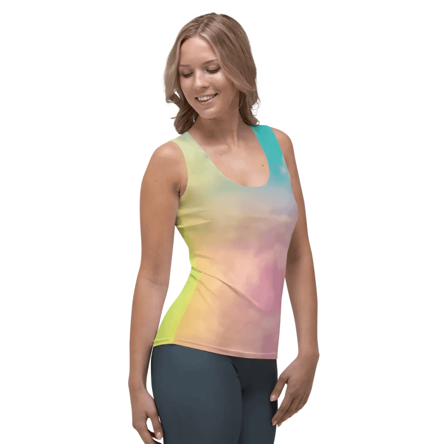 Blur cloud rainbow Design Tank Top - V11 product image (4)