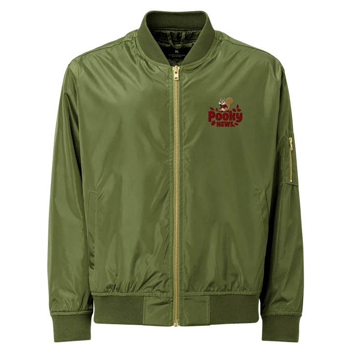 embroidered Pooky's Whimsical News Bomber product image (1)