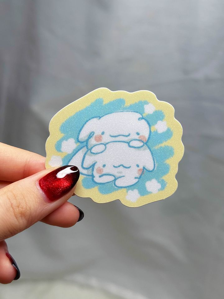 Doodle Bunni Twins Glitter Sticker product image (2)